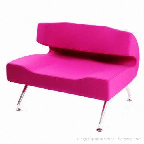 Modern Sofa, Made of PU, Fabric, Cashmere and Chrome Frame